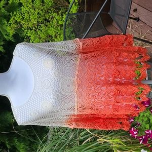 NWT Erin London crochet ombre tunic, S/M